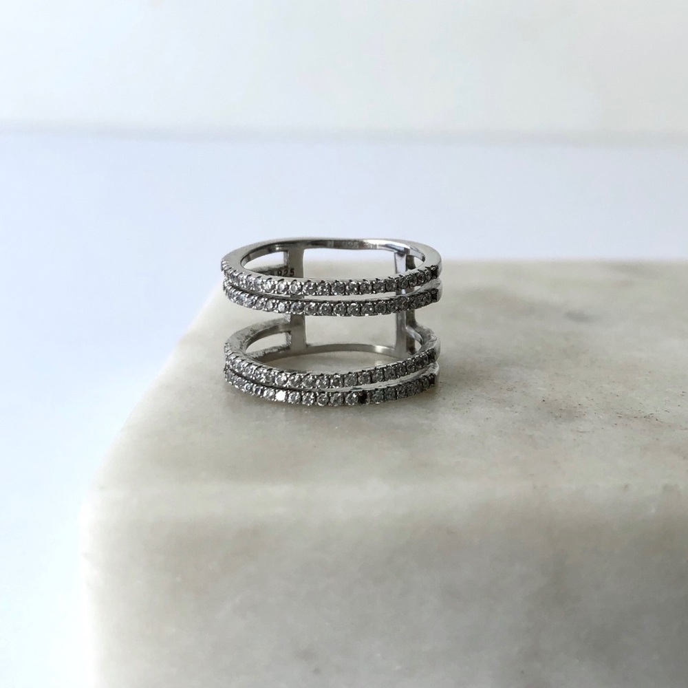925 Sterling Silver Two Banded Ring